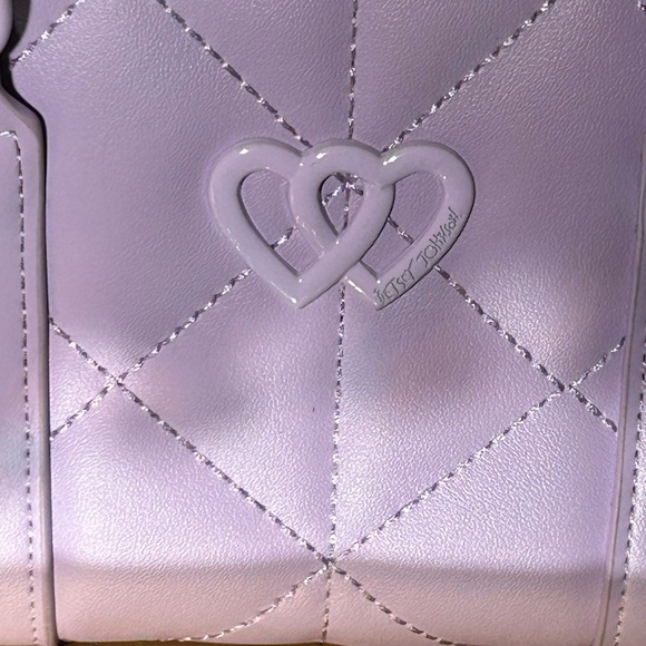 Betsey Johnson Purple XOLAYLA Clutch Crossbody 8.5” x 5” Quilted Bag NWT - Picture 7 of 16